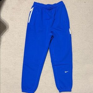 Nike Kids Royal Blue Fleece Joggers with White Accents